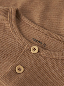 NAME IT Langærmet Blusen Kab Toasted Coconut Melange